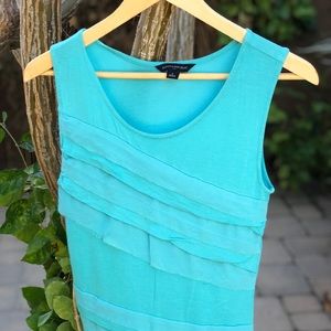Banana Republic tank w asymmetrical fraying/fringe
